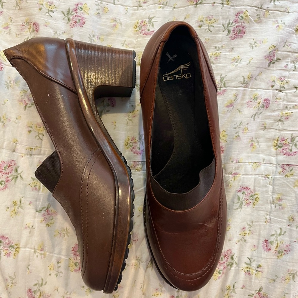 Dansko Women's Dark Brown Leather Mules